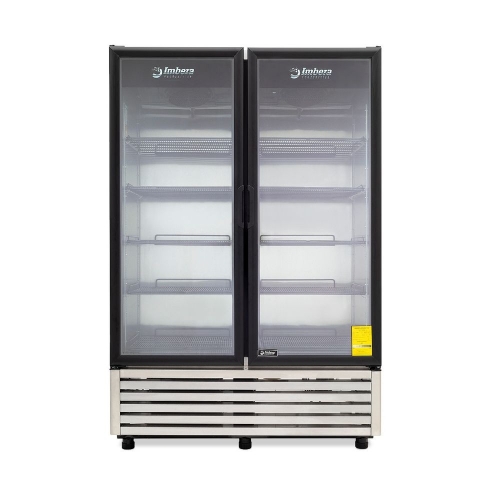 Refrigerador Imbera VRD43 Acero Inoxidable Doble Puerta De Cristal - 1024215