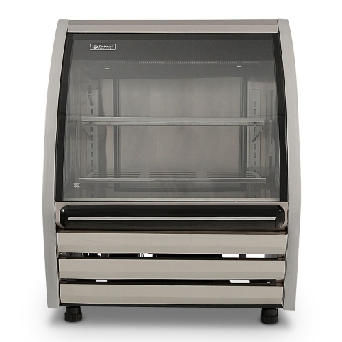 Vitrina Imbera BHS-100-I Cremera Acero Inoxidable Cristal Curvo
