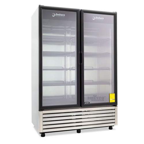 Refrigerador Imbera VRD43 Acero Inoxidable Doble Puerta De Cristal - 1024215