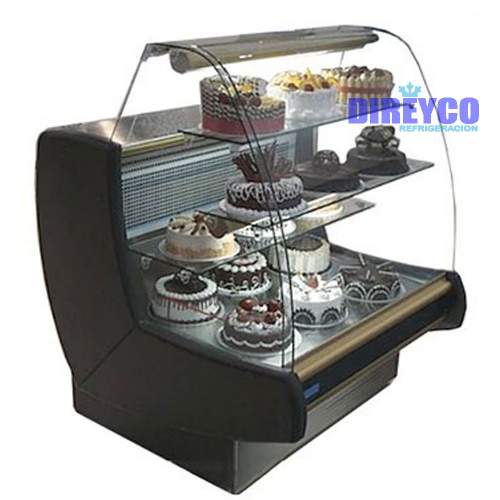 Vitrina Pastelera Jordao VF-1P Cristal Curvo De 1 m