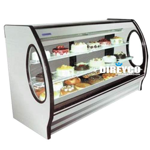 Vitrina Masser RHNVCT-2000-EP Blanca Cristal Curvo Parrillas Ajustables
