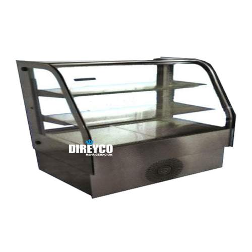 Vitrina Masser RHNVCT-1500-FGD Cristal Doble Curva Full Glass Entrepaos De Cristal Iluminados