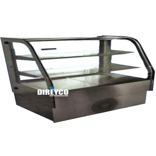 Vitrina Masser RHNVCT-2000-FGD Cristal Doble Curva Full Glass Entrepaos De Cristal Iluminados
