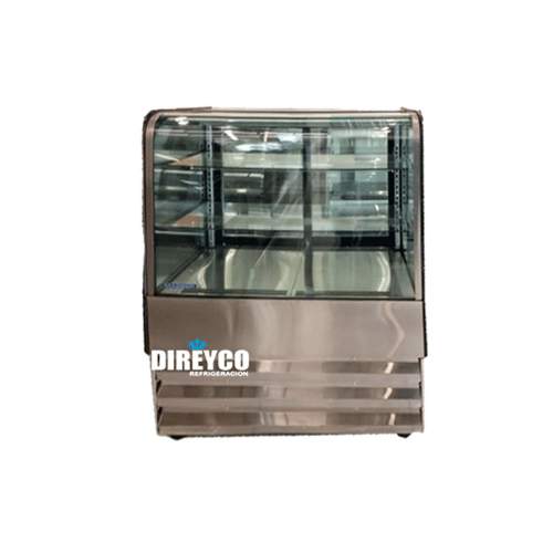 Vitrina Masser RHNVCT-700-FGC Cristal Curvo Full Glass CUBO Entrepaos De Cristal Iluminados