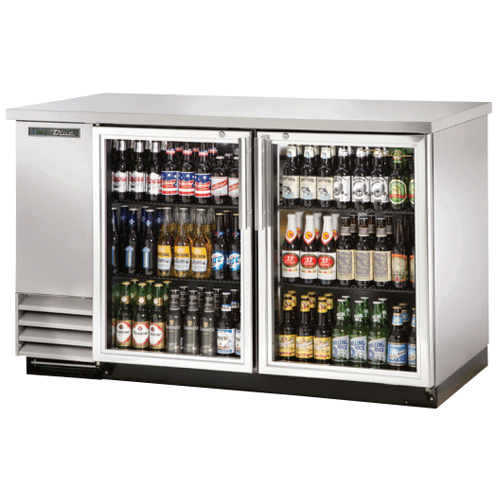 Refrigerador Back Bar True TBB-2G-S-HC-LD Doble Puerta De Cristal